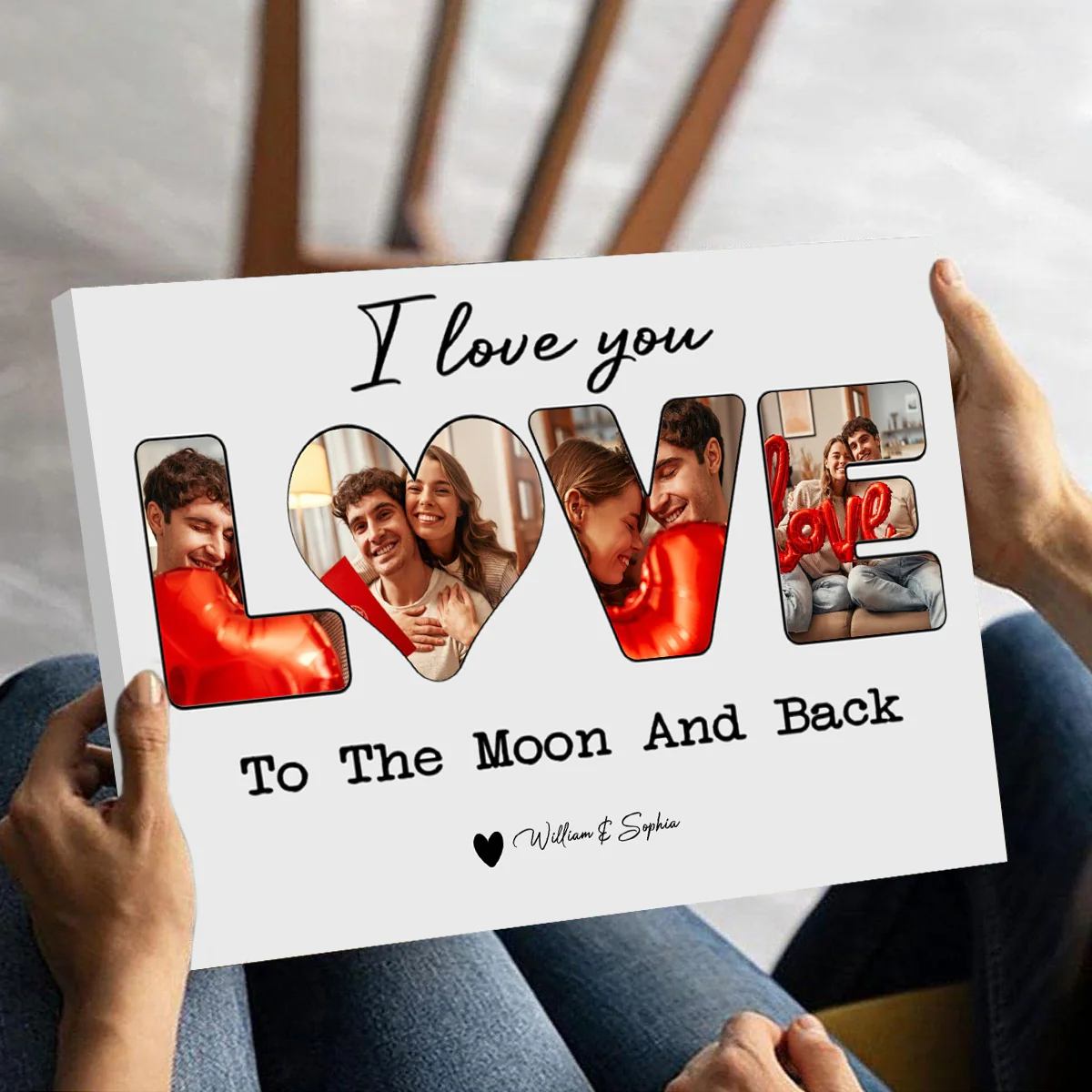 To Me You Are The World Custom Photo Personalized Canvas Poster Valentine's Gift for Couple - Image 5