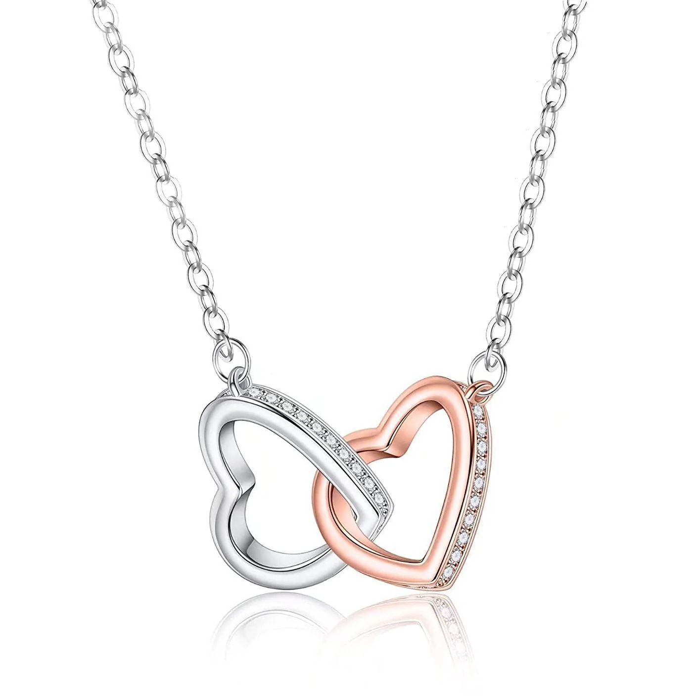 To My Beautiful Granddaughter - Intertwined Hearts Keepsake Necklace