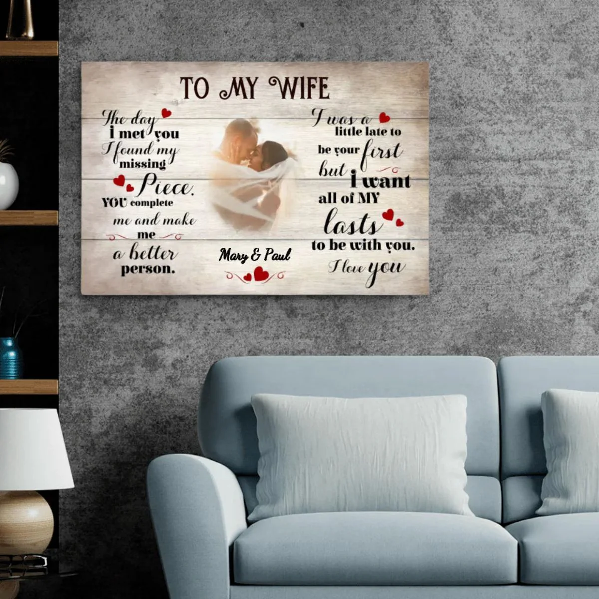 To my darling Personalized Couple Canvas/Poster - Image 4