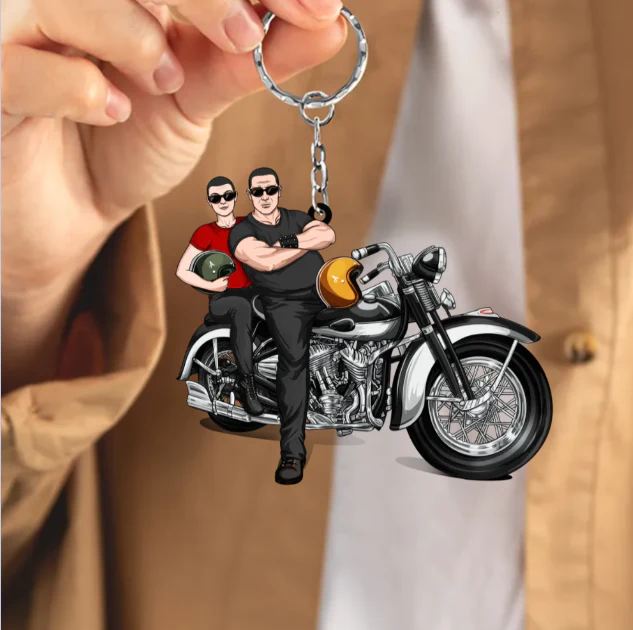 To My Husband - Personalized Gifts Custom Motorcycle Keaychain For Him For Couples For Him, Motorcycle Lovers - Image 2