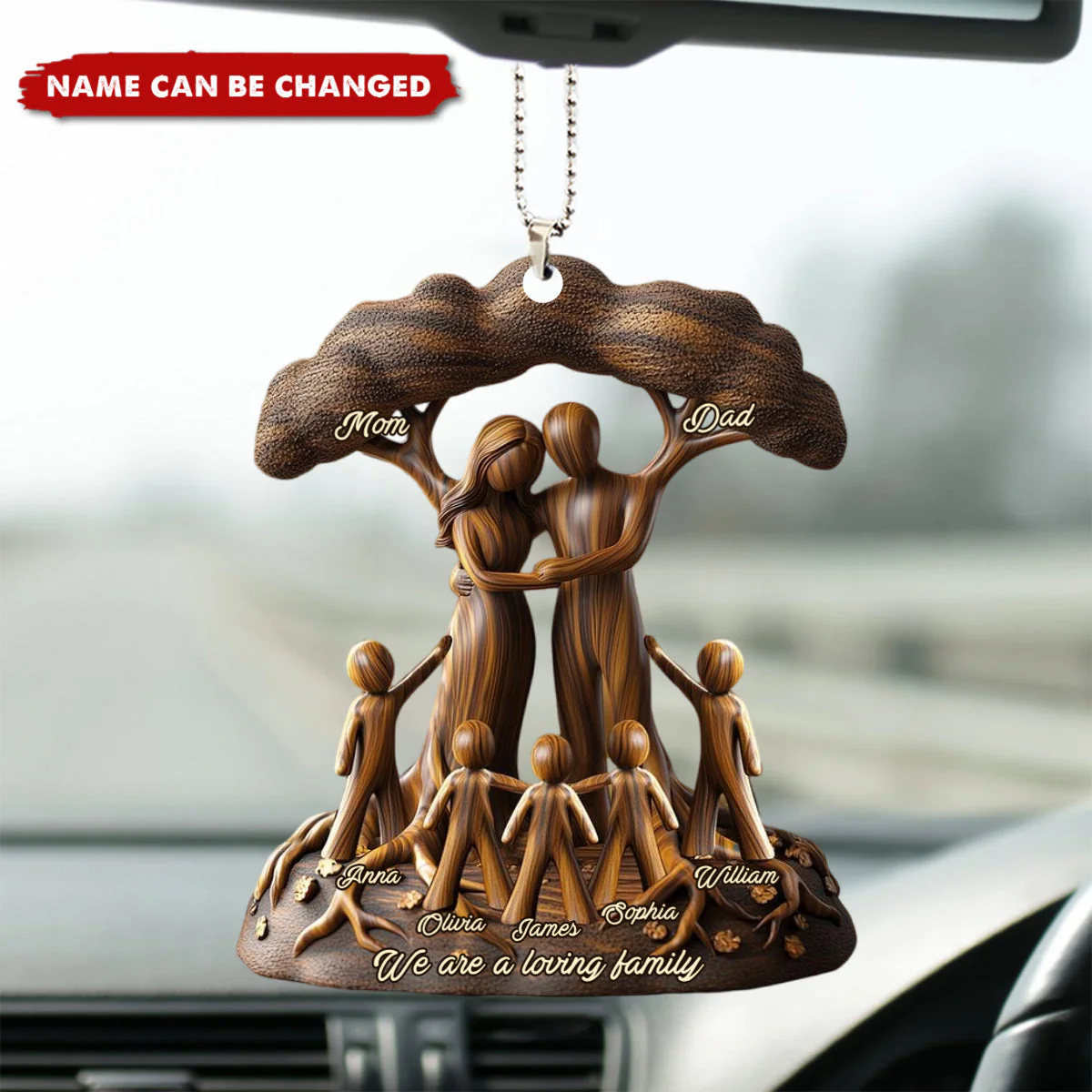 We are a loving family - Personalized Tree Family Ornament