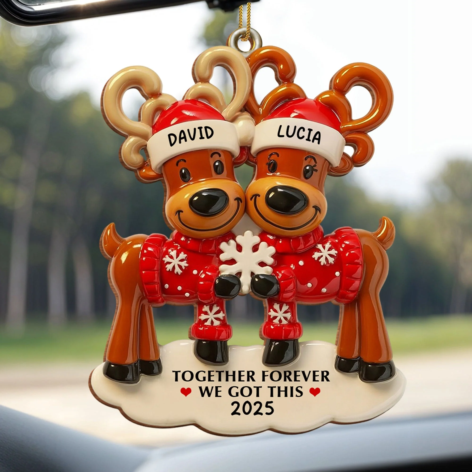 Together Forever We Got This Personalized Reindeer Ornament - Image 2