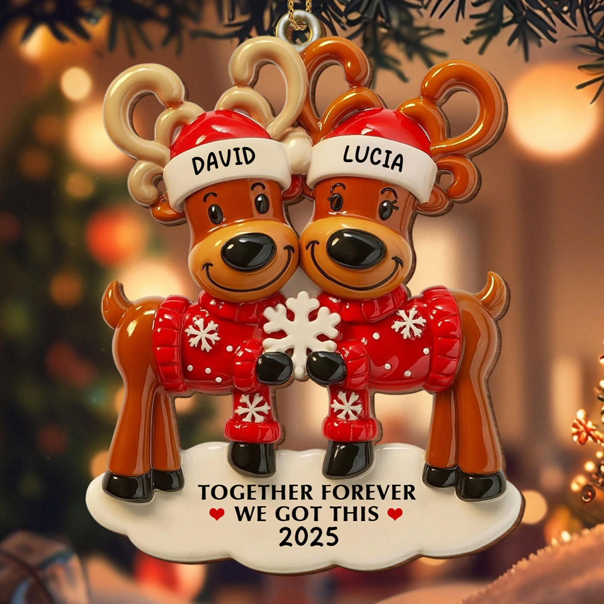 Together Forever We Got This Personalized Reindeer Ornament - Image 3