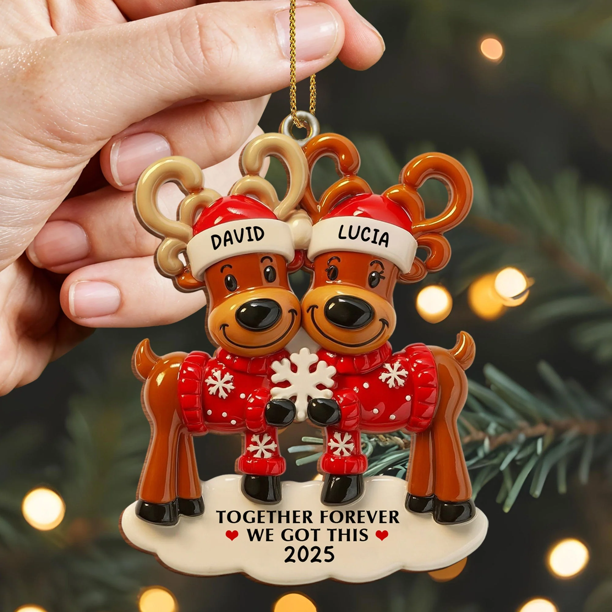 Together Forever We Got This Personalized Reindeer Ornament - Image 4