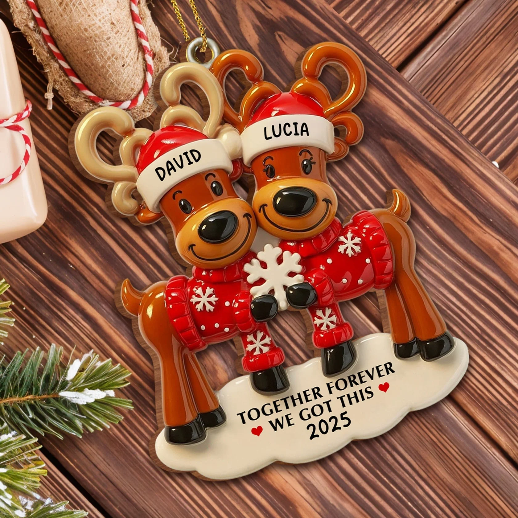 Together Forever We Got This Personalized Reindeer Ornament - Image 5