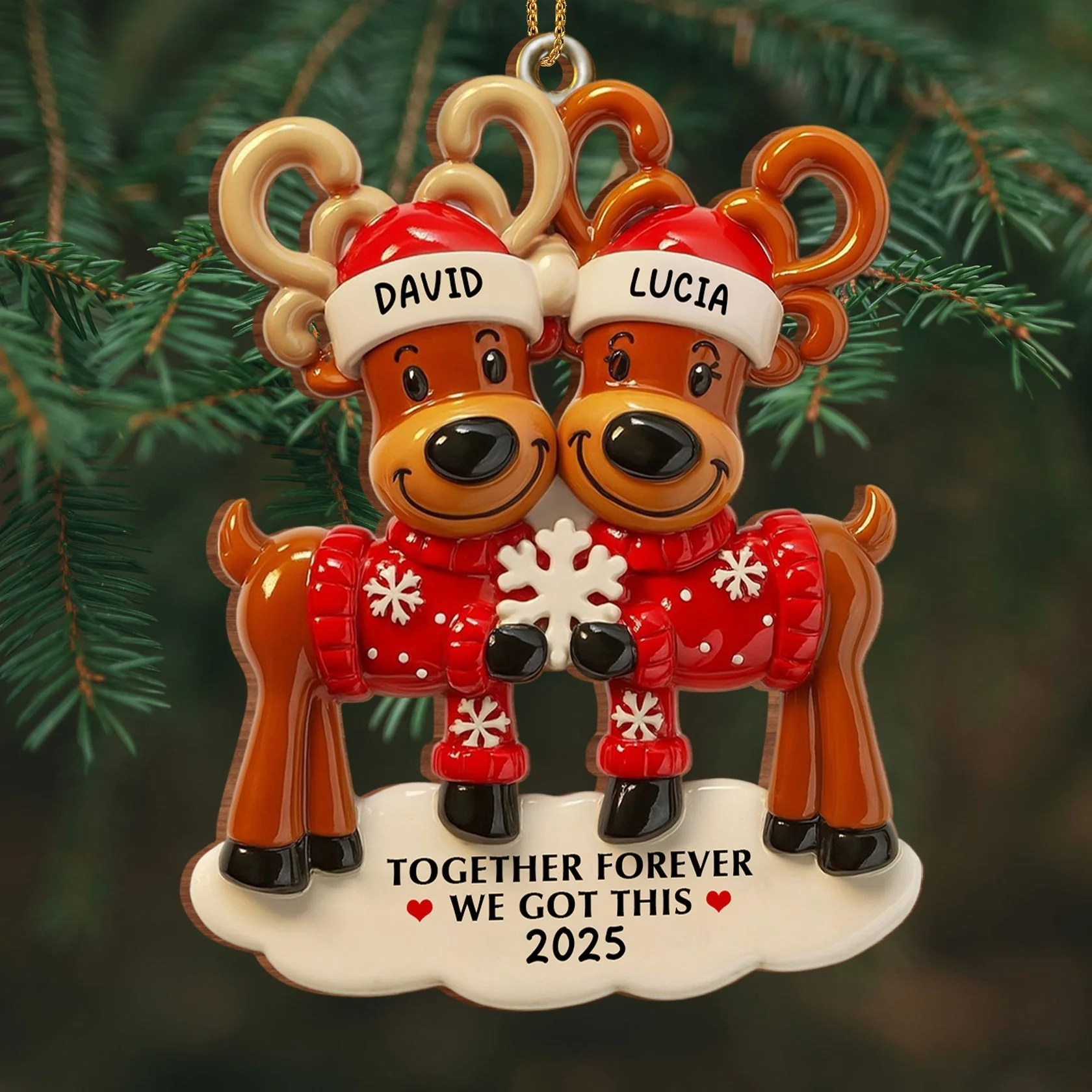 Together Forever We Got This Personalized Reindeer Ornament - Image 6