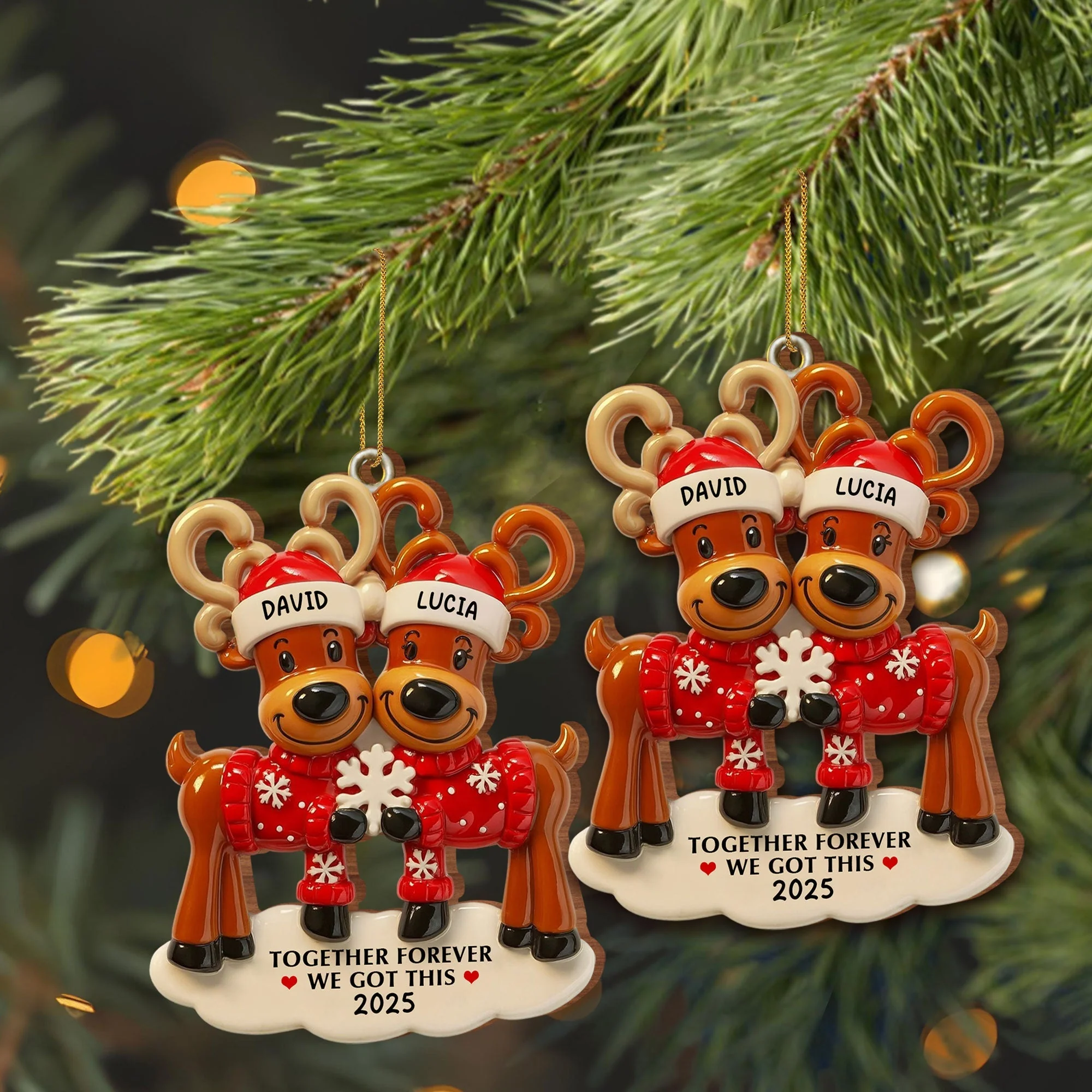 Together Forever We Got This Personalized Reindeer Ornament - Image 7