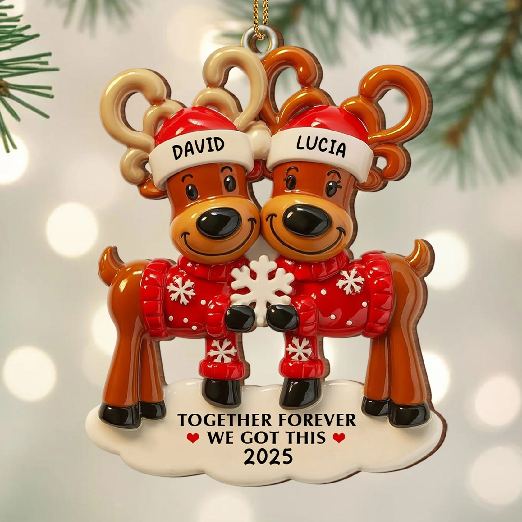 Together Forever We Got This Personalized Reindeer Ornament - Image 8