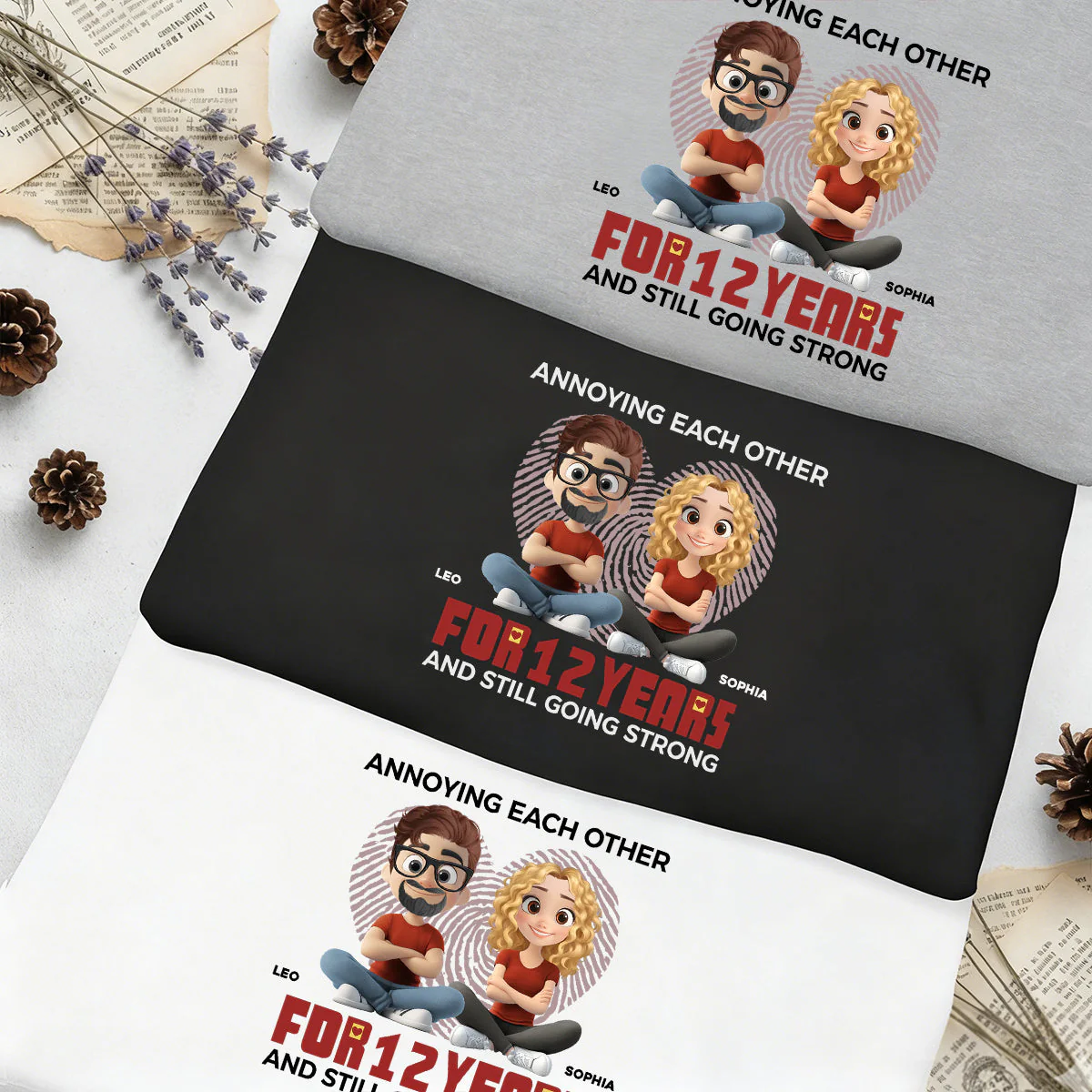 Together, We Make A Perfect Pair - Couple Personalized Pure cotton hoodie - Image 6