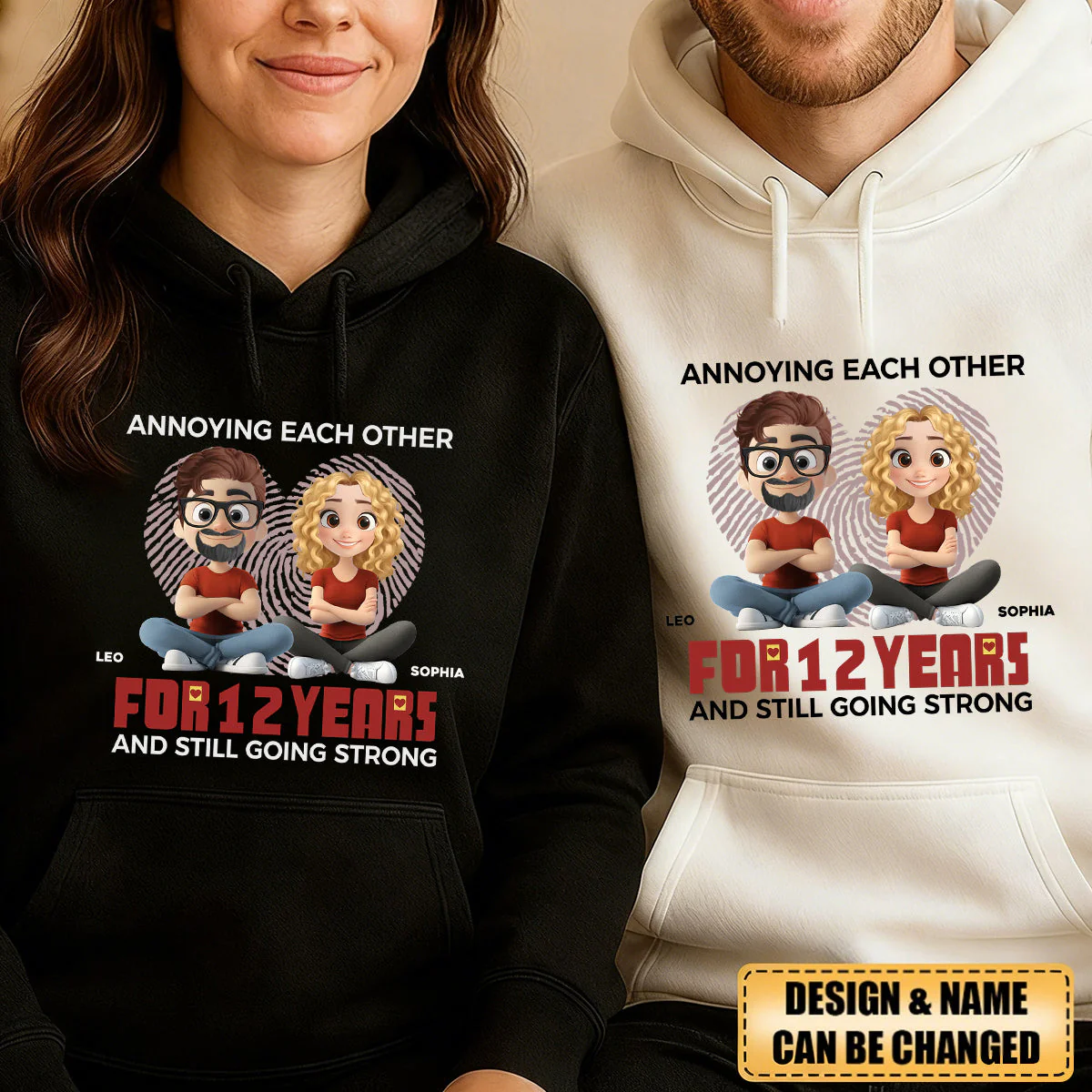 Together, We Make A Perfect Pair - Couple Personalized Pure cotton hoodie - Image 8