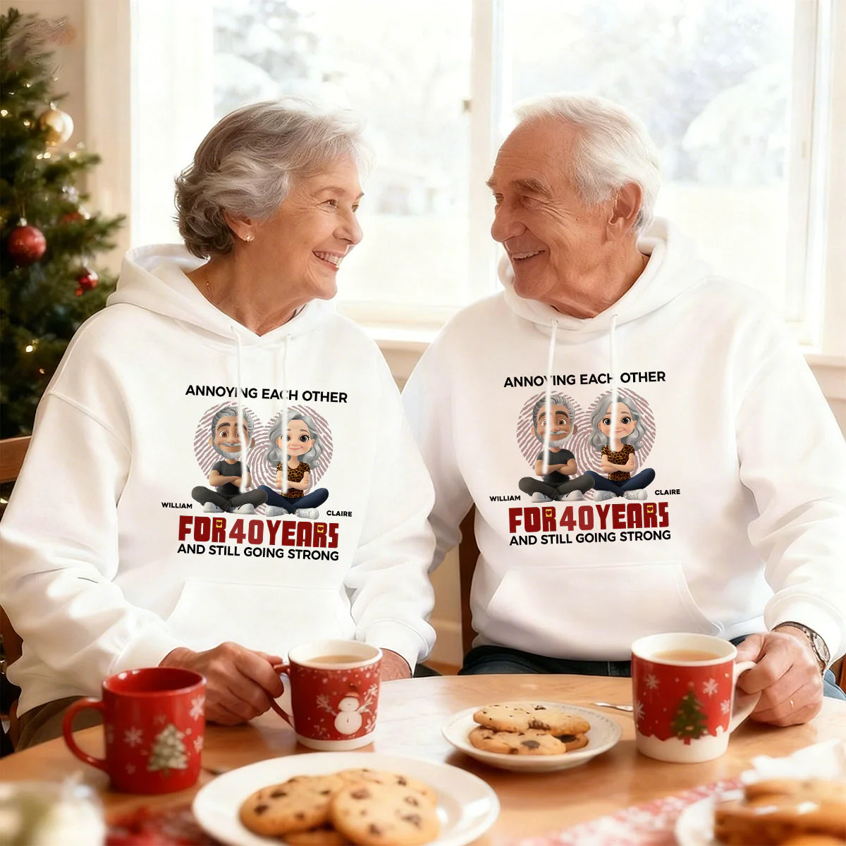 Together, We Make A Perfect Pair - Couple Personalized Pure cotton hoodie - Image 9
