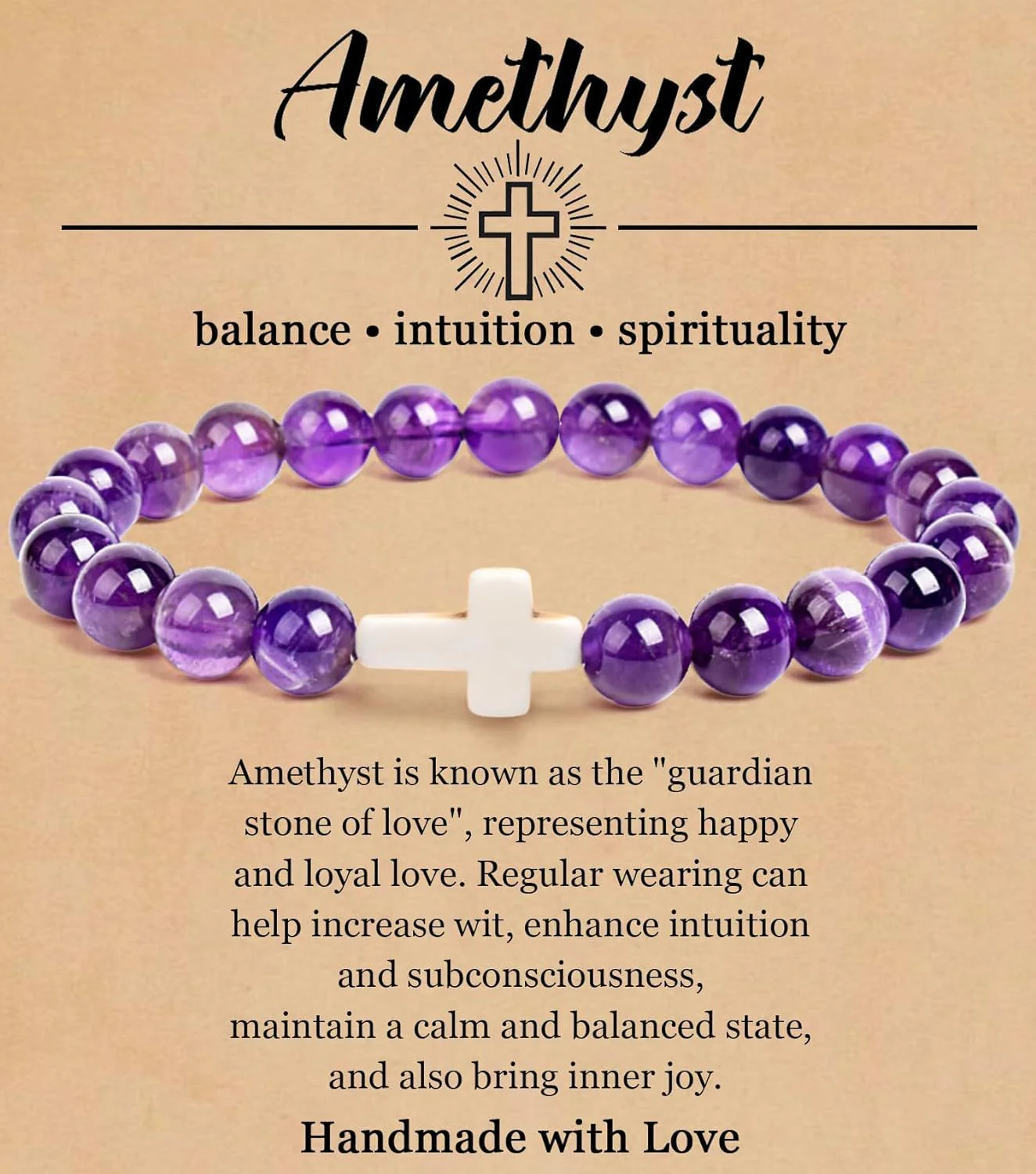 Turquoise Bracelet With Cross, Healing Beads Bracelet - Image 11