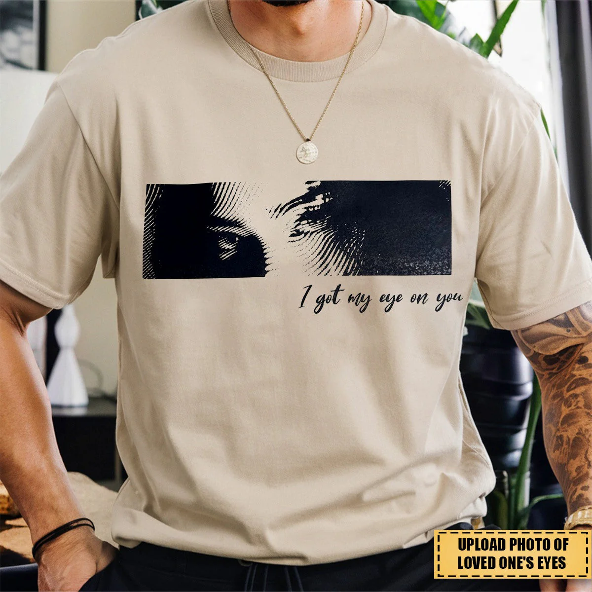 Unique Custom Eyes Tee Loved One's Eyes Personalized Eyes Artwork T Shirt - Image 5