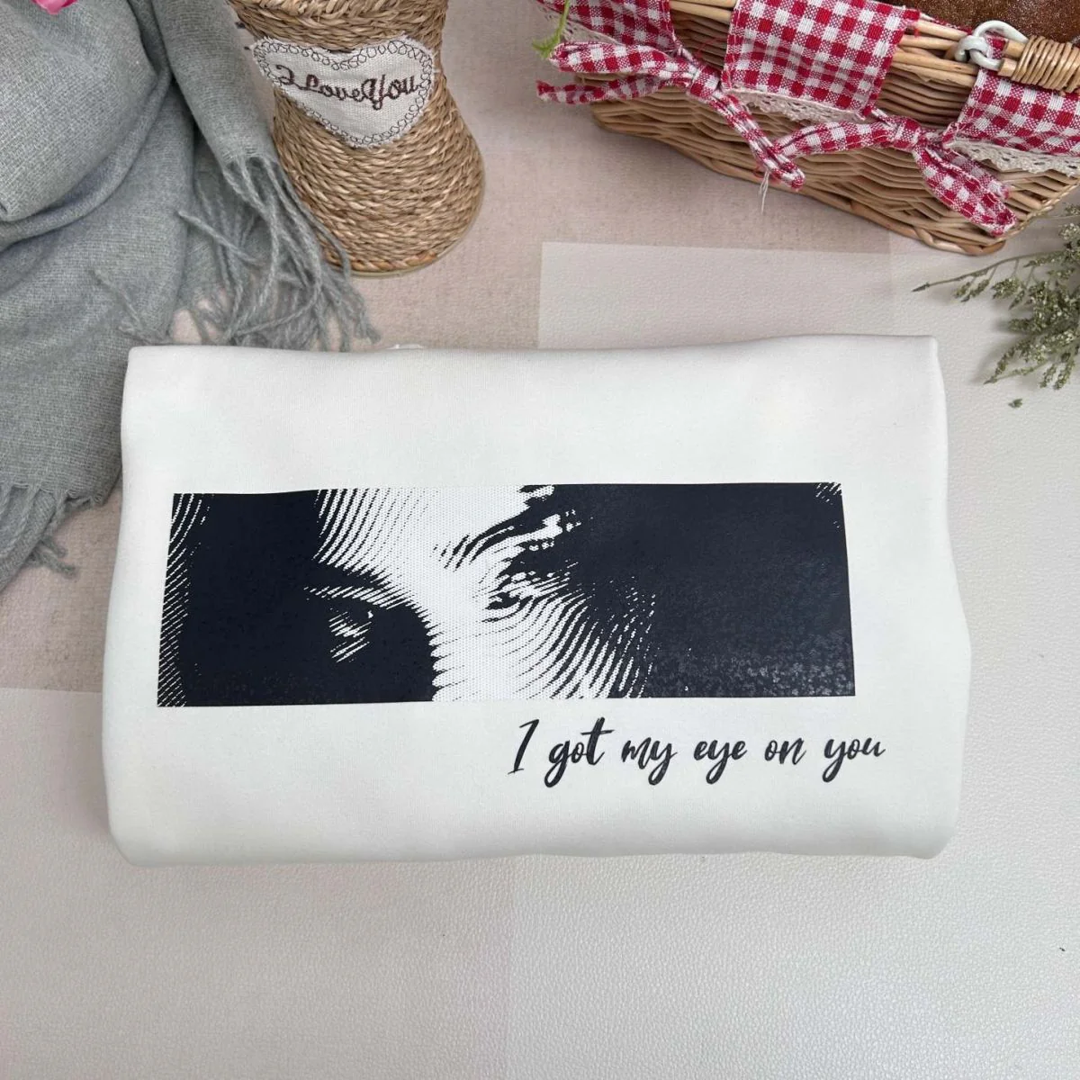 Unique Custom Eyes Tee Loved One's Eyes Personalized Eyes Artwork T Shirt - Image 7