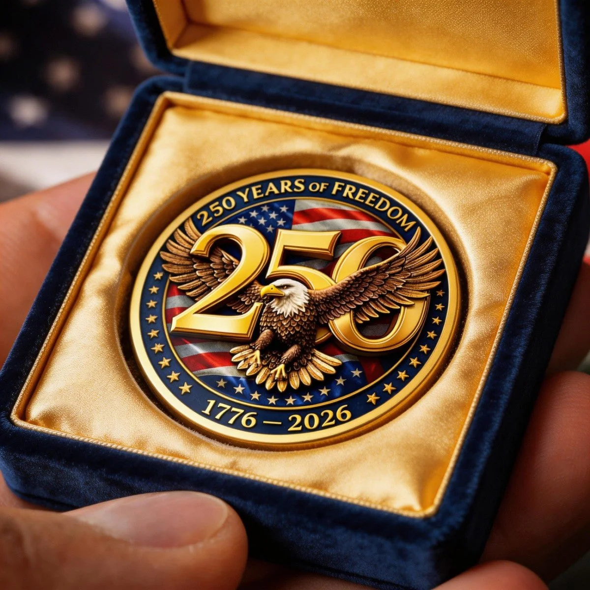 United In Freedom And Pride Commemorative Keepsake Coin - America 250th Anniversary Gifts - Image 2