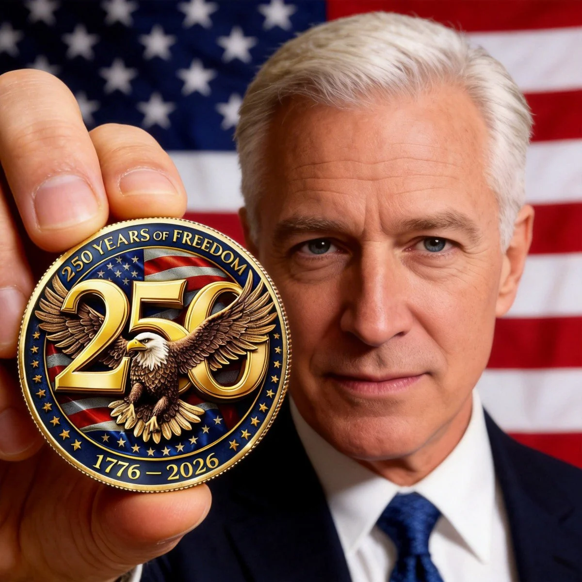 United In Freedom And Pride Commemorative Keepsake Coin - America 250th Anniversary Gifts - Image 4