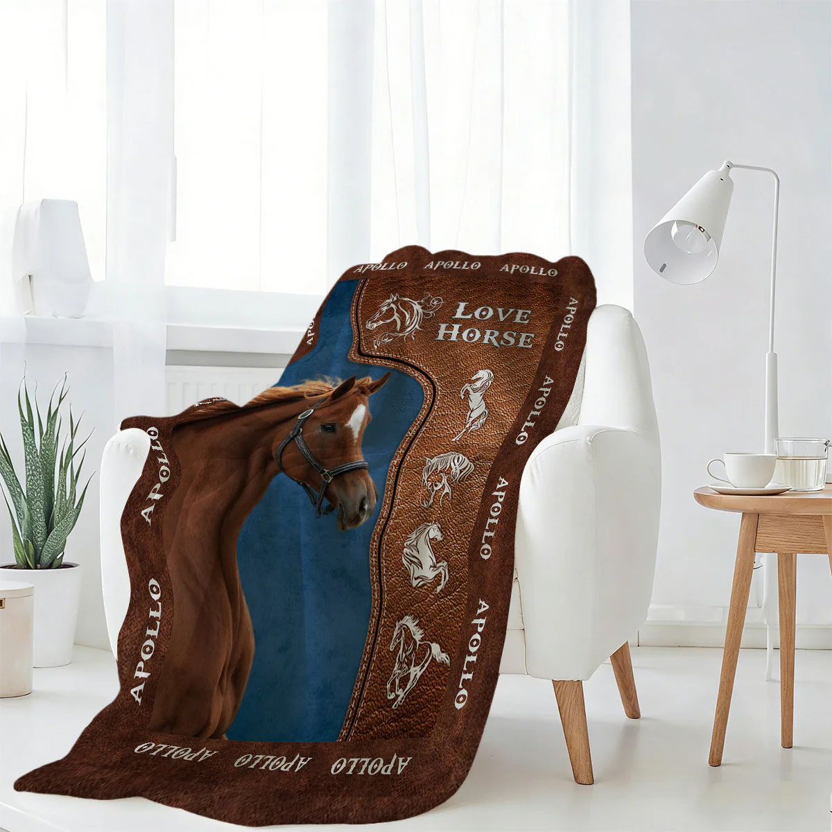 Upload Image Love Horse Blanket - Personalized Gift for Horse Lover - Image 4