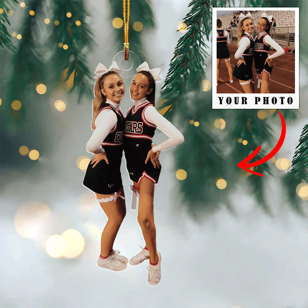 Upload photo-Personalized cheerleaders Acrylic Ornament For cheerleaders - Image 3