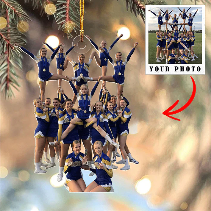 Upload photo-Personalized cheerleaders Acrylic Ornament For cheerleaders - Image 4