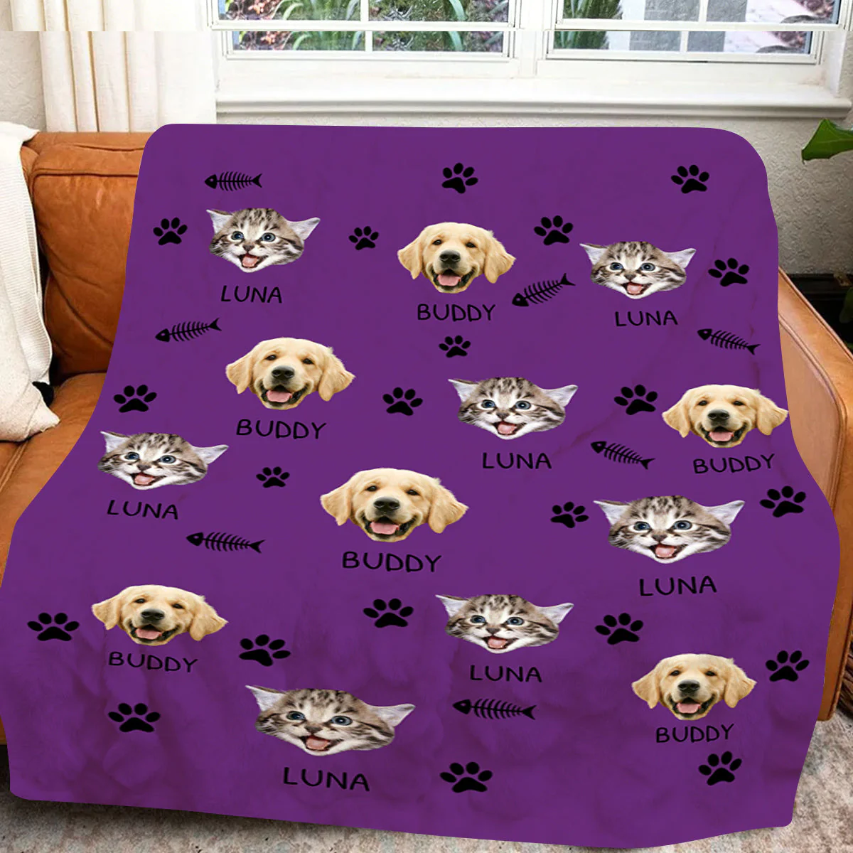 Upload Your Photo Blanket For Dog, Cat Lovers - Personalized Photo Pet - Image 3
