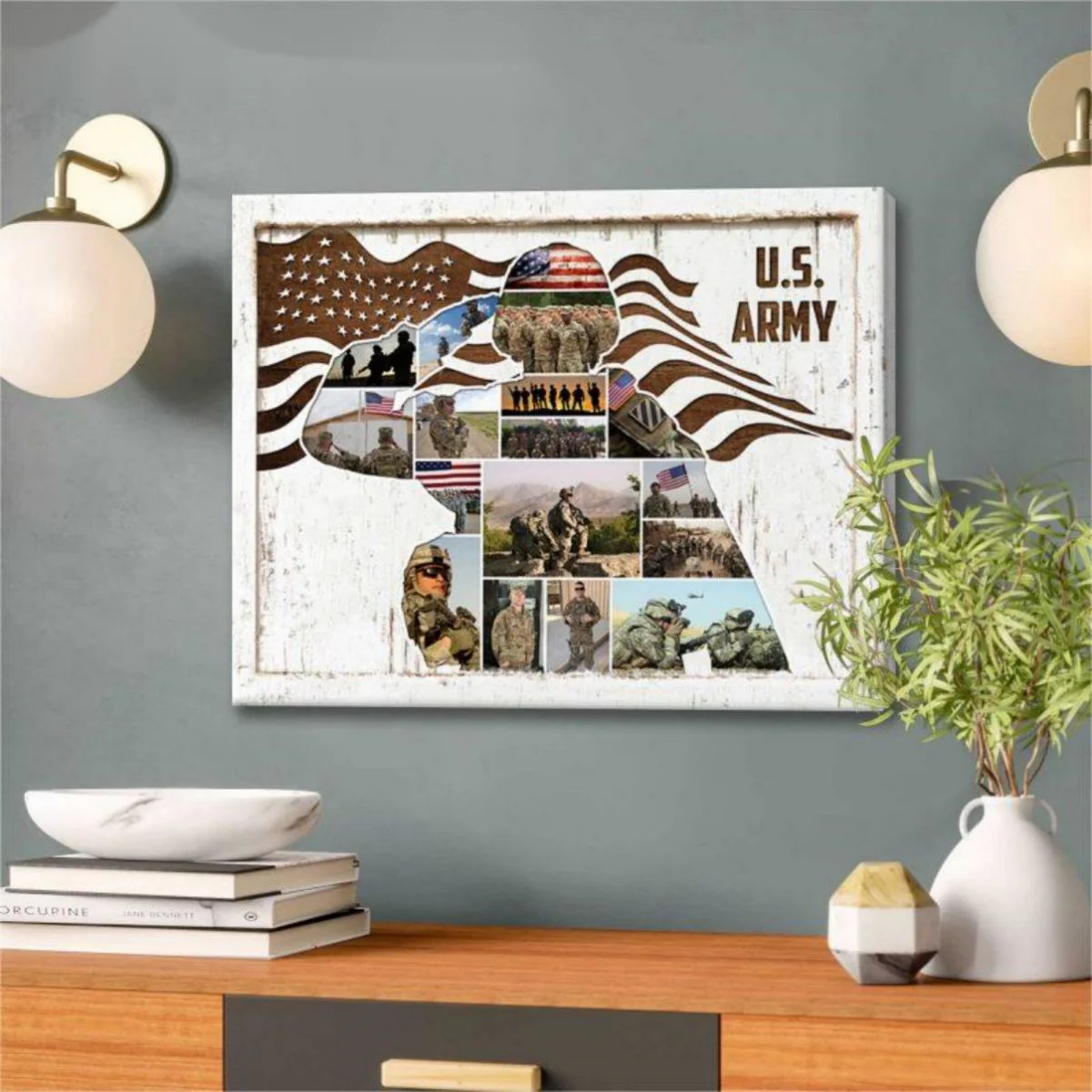 US Army Photo Collage Canvas/Poster Personalized Military Gift, Gift For Soldier - Image 4