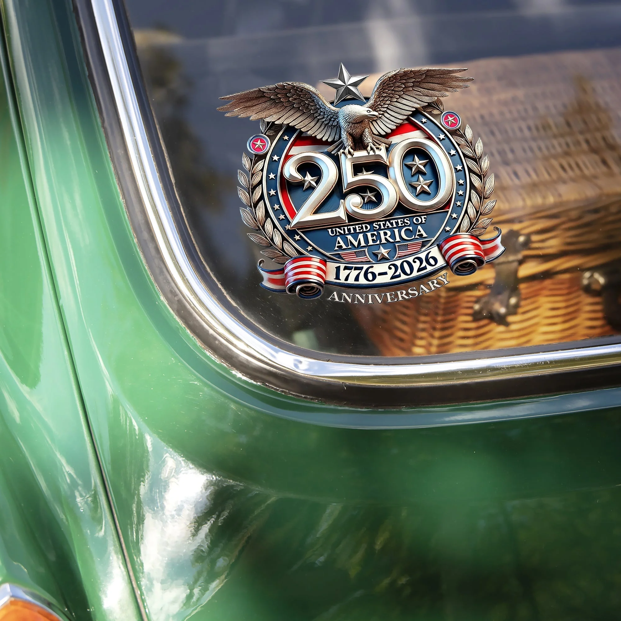 USA Eagles 250th Anniversary Semiquincentennial 1776-2026 Car Window Decal Sticker - Image 3