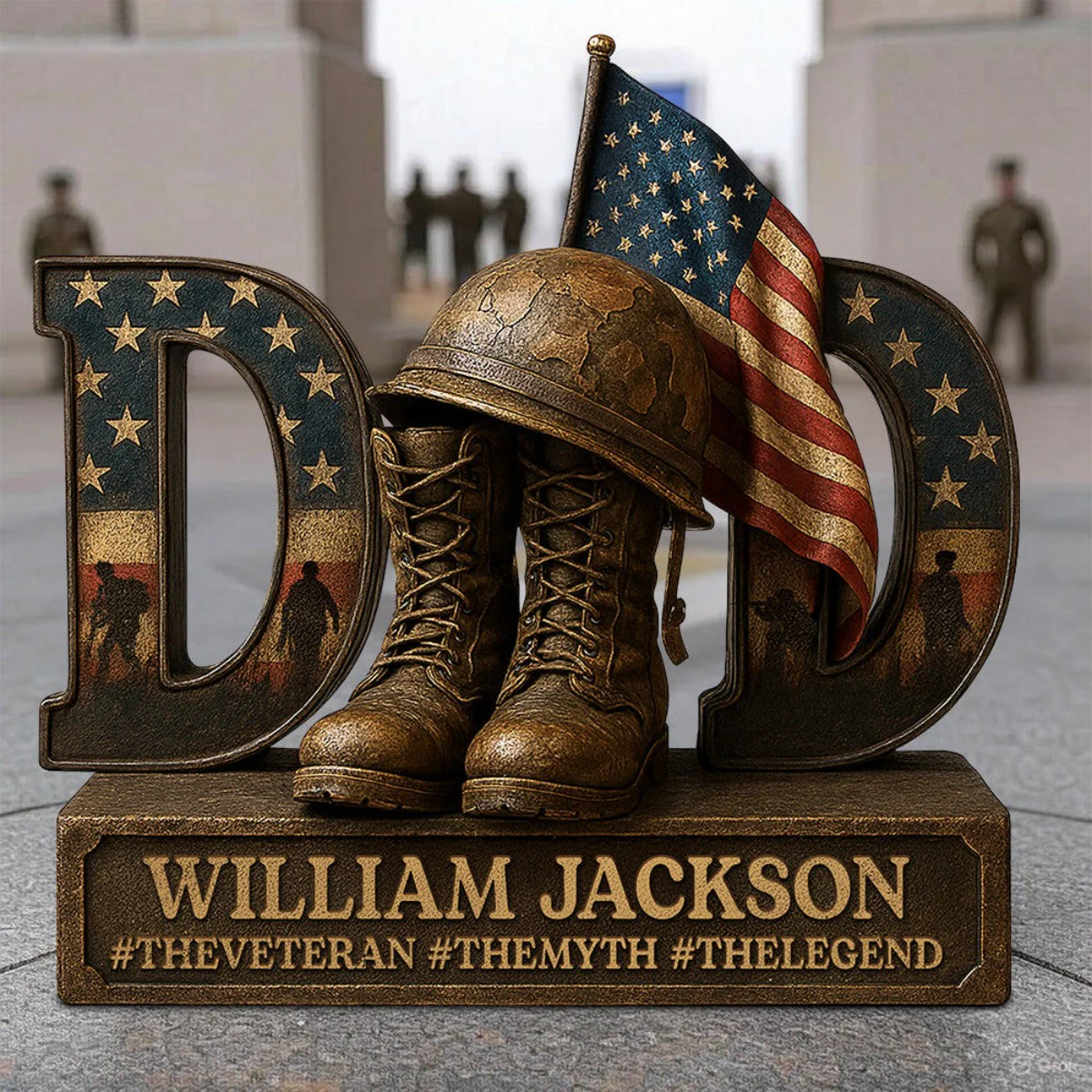 Veteran Dad Personalized Acrylic Plaque Gifts For Dad - Image 2
