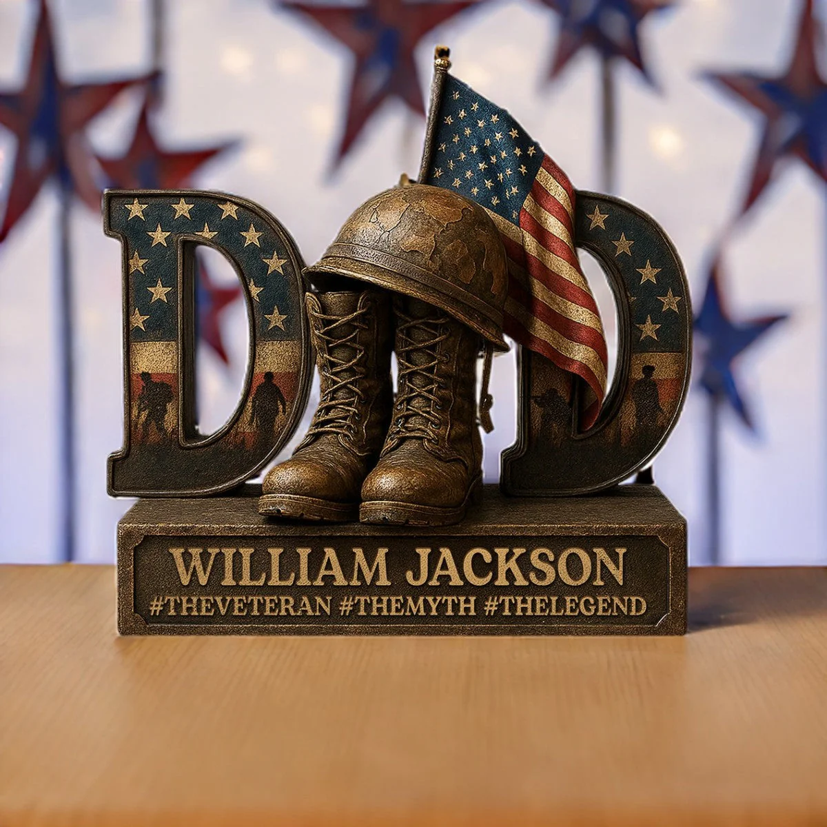 Veteran Dad Personalized Acrylic Plaque Gifts For Dad - Image 5