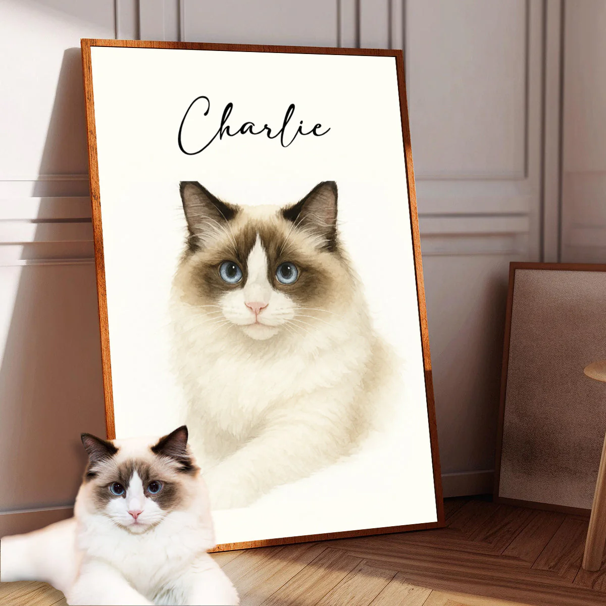 Watercolor Portraits Using Pet Photo Personalized Poster, Gift for Dogs, Cats Lovers - Image 3