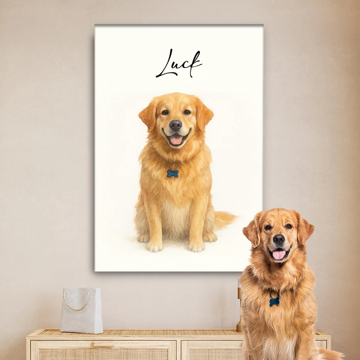 Watercolor Portraits Using Pet Photo Personalized Poster, Gift for Dogs, Cats Lovers - Image 4