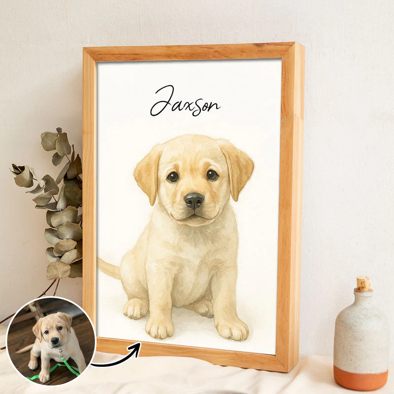 Watercolor Portraits Using Pet Photo Personalized Poster, Gift for Dogs, Cats Lovers - Image 8
