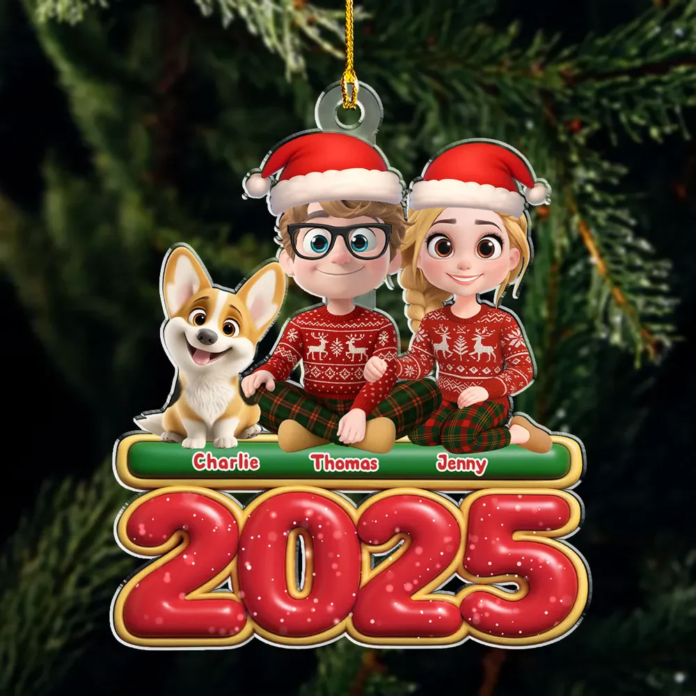 We And Our Dog - Personalized Acrylic Ornament Gift For Couple Dog Lover - Image 3
