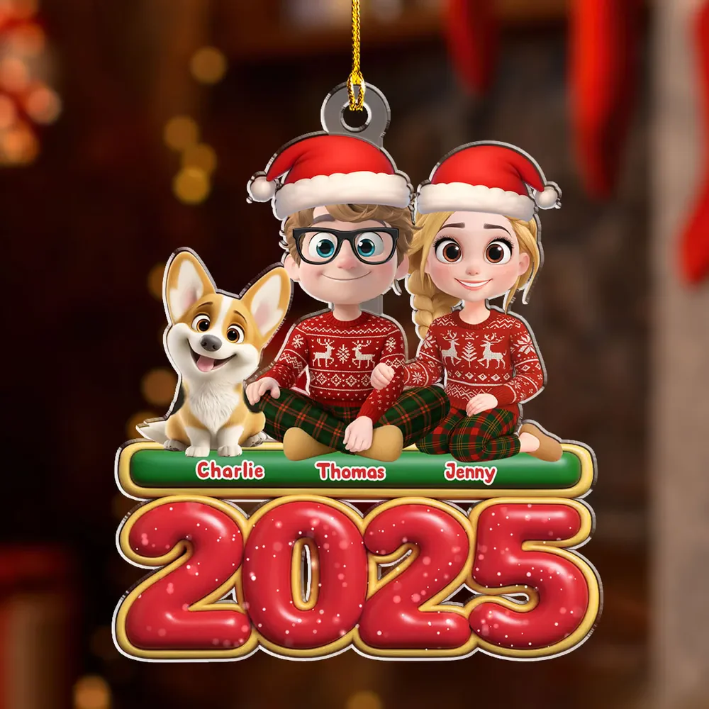 We And Our Dog - Personalized Acrylic Ornament Gift For Couple Dog Lover - Image 4
