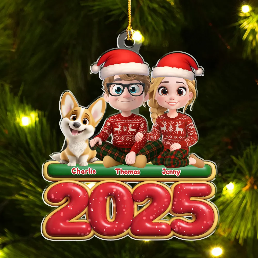 We And Our Dog - Personalized Acrylic Ornament Gift For Couple Dog Lover - Image 5