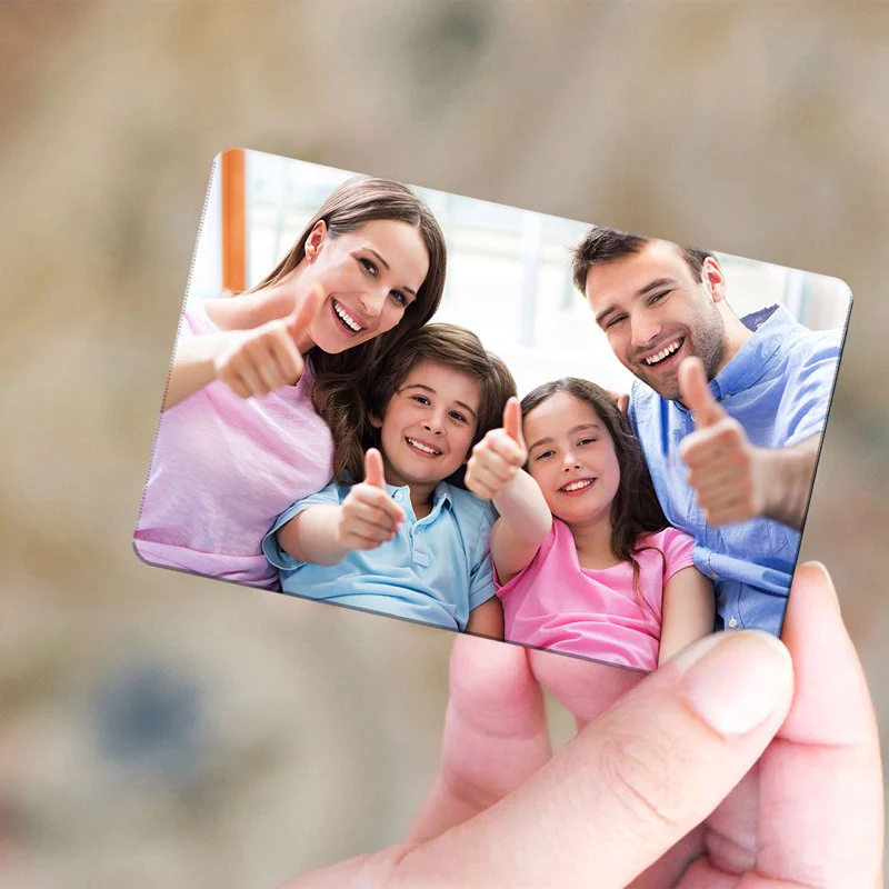 We Love You Custom Family Photo Personalized Metal Wallet Card Wallet Keepsake - Image 4