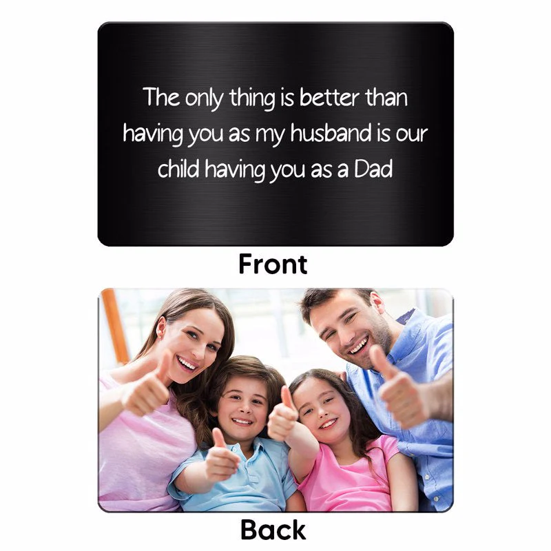We Love You Custom Family Photo Personalized Metal Wallet Card Wallet Keepsake - Image 5