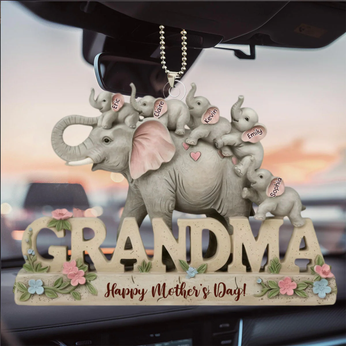 We Love You - Personalized Mother Acrylic Ornament - Image 2