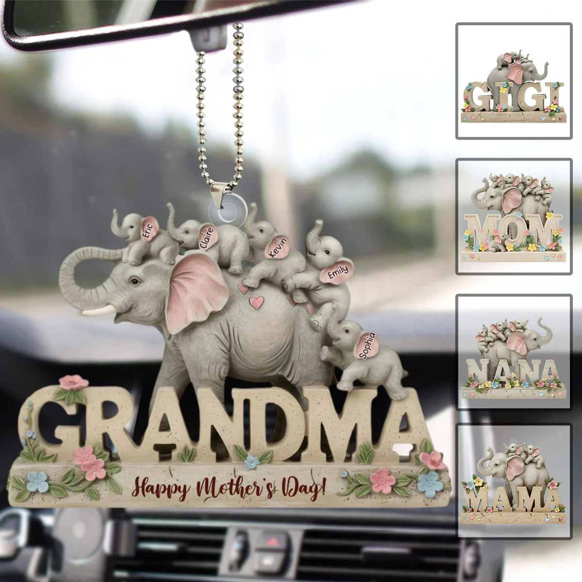 We Love You - Personalized Mother Acrylic Ornament - Image 5