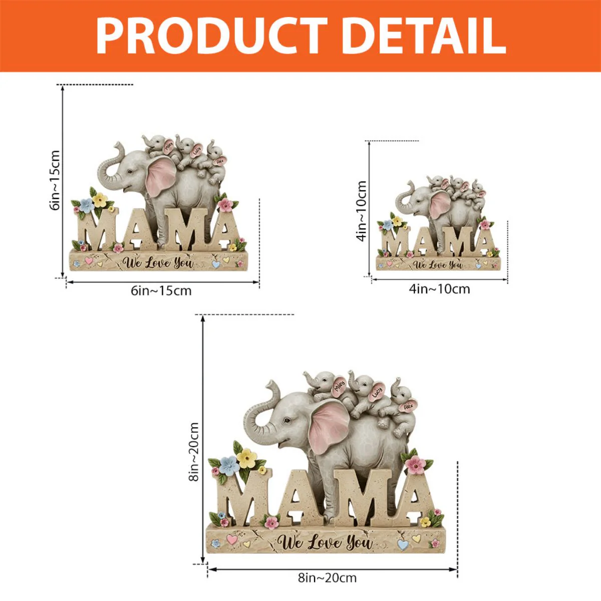 We Love You - Personalized Mother Custom Shaped Acrylic Plaque - Image 5