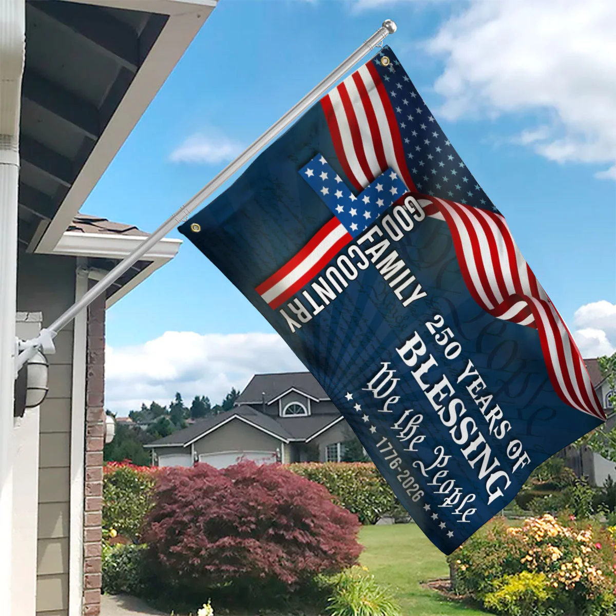 We The People American Flag, 250 Years Blessing 1776 2026 Grommet Flag - Image 5
