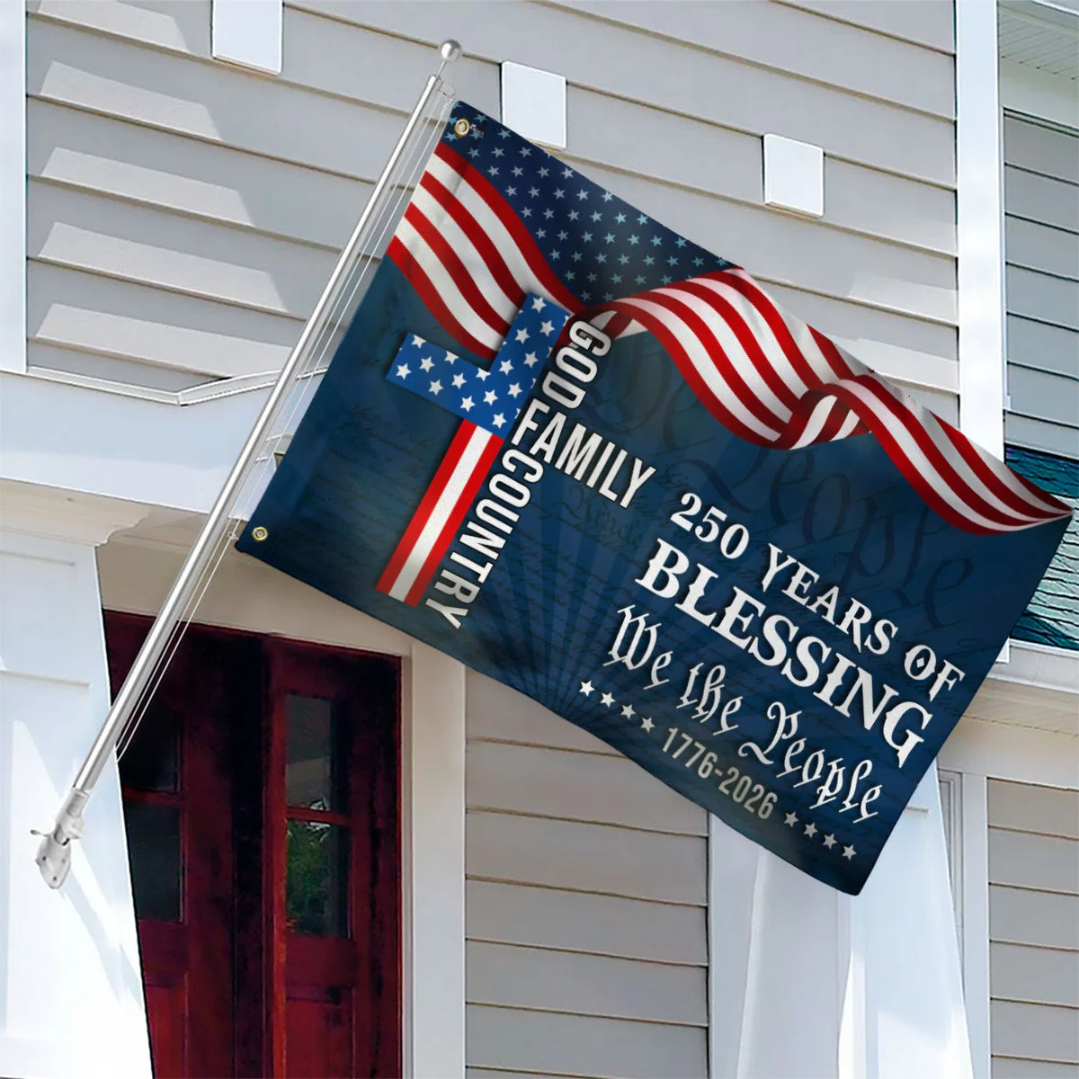 We The People American Flag, 250 Years Blessing 1776 2026 Grommet Flag - Image 6