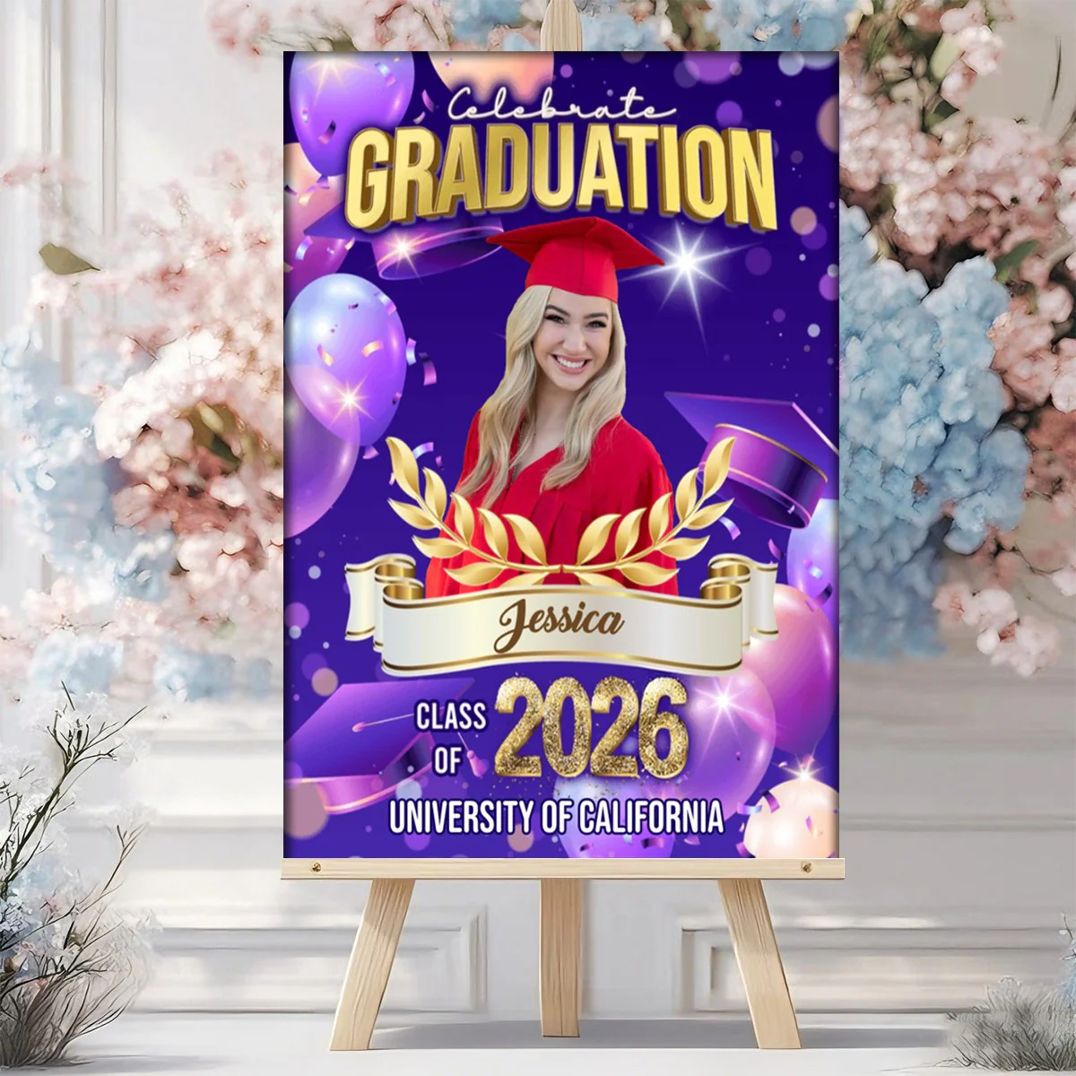 Welcome To Celebration Custom Party Welcome Sign - Personalized Graduation Decoration - Graduation Sign - Image 2