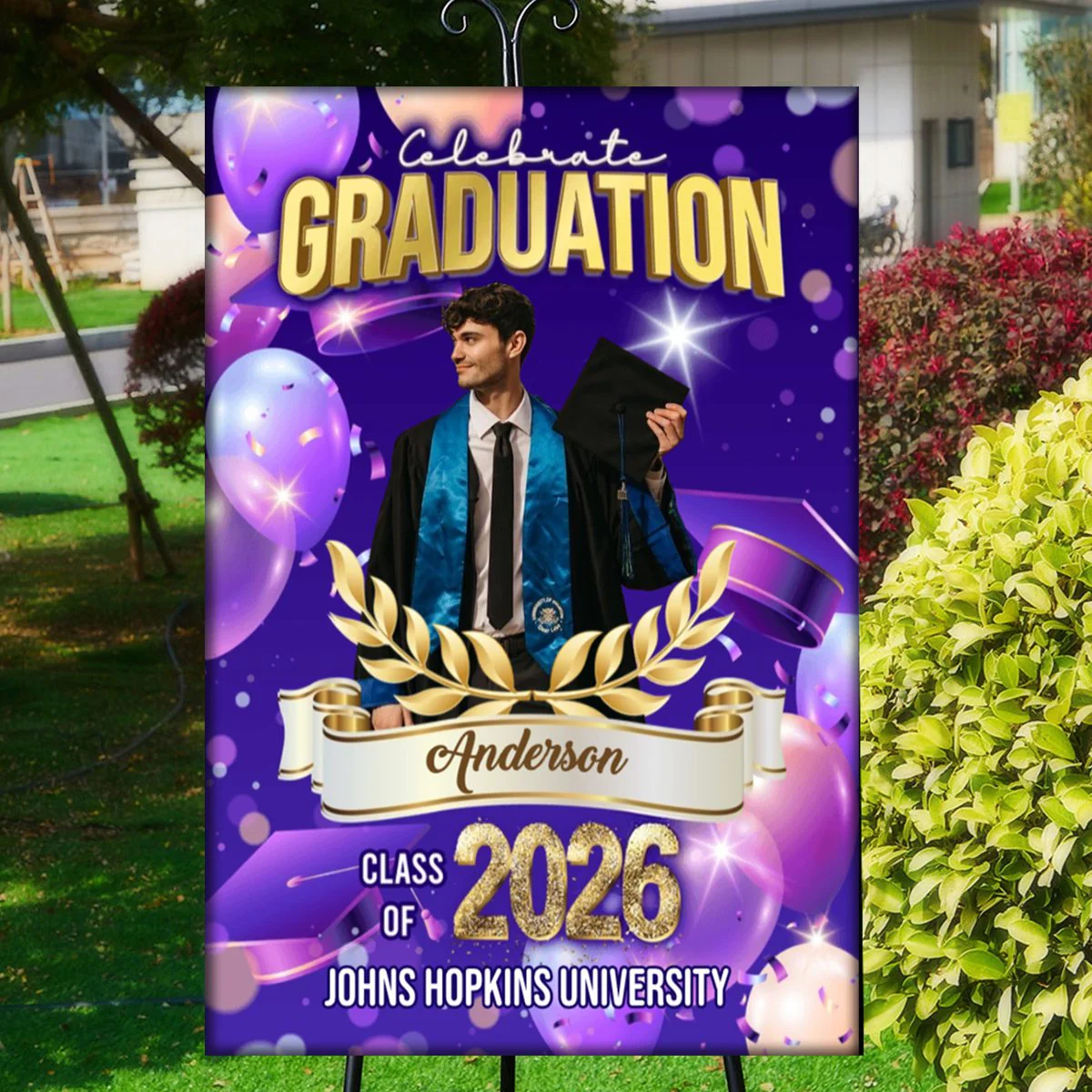 Welcome To Celebration Custom Party Welcome Sign - Personalized Graduation Decoration - Graduation Sign - Image 3
