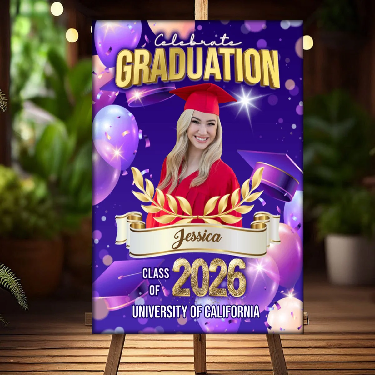 Welcome To Celebration Custom Party Welcome Sign - Personalized Graduation Decoration - Graduation Sign - Image 4