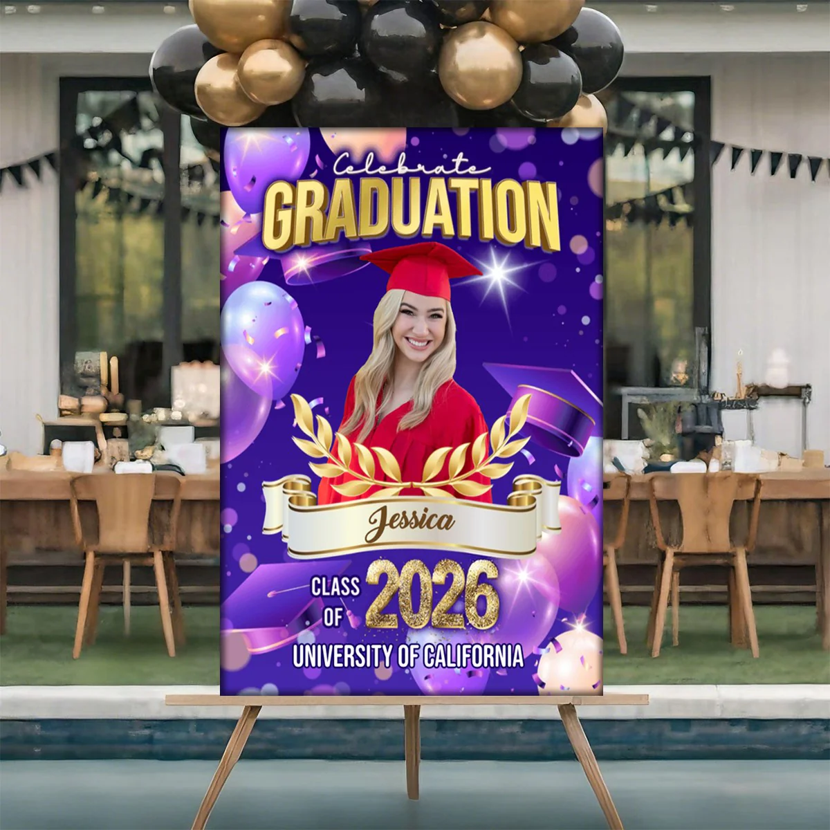 Welcome To Celebration Custom Party Welcome Sign - Personalized Graduation Decoration - Graduation Sign - Image 6