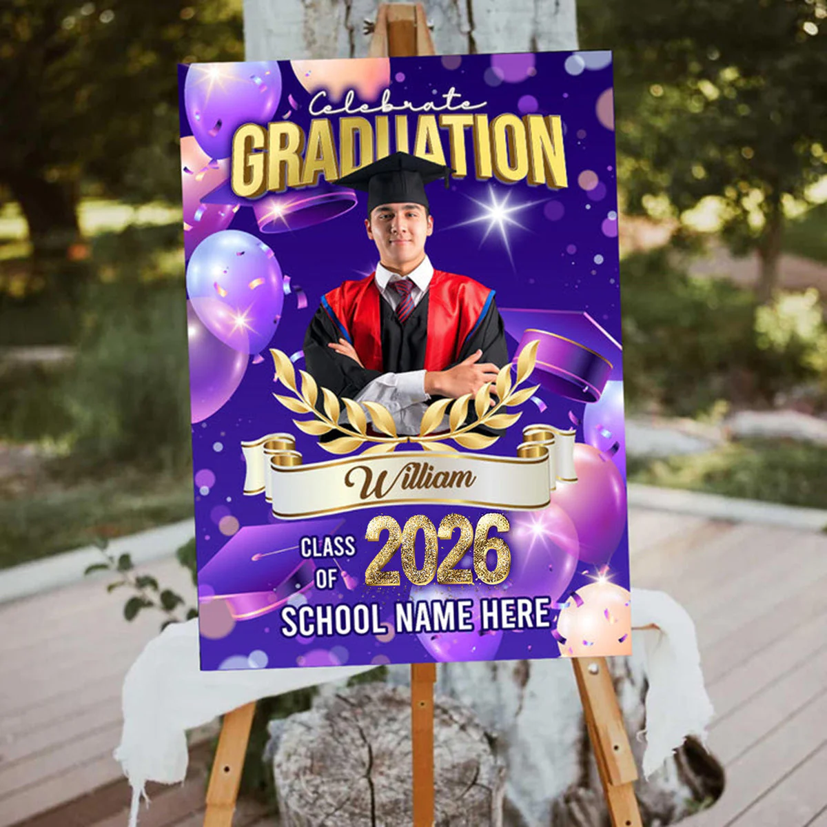 Welcome To Celebration Custom Party Welcome Sign - Personalized Graduation Decoration - Graduation Sign - Image 7