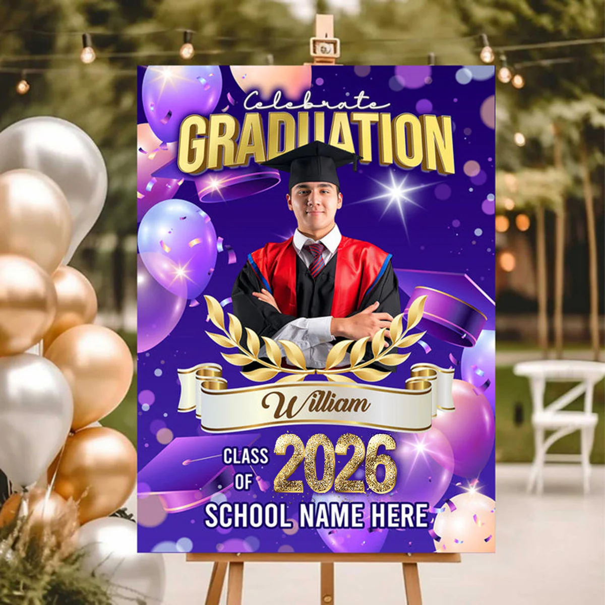 Welcome To Celebration Custom Party Welcome Sign - Personalized Graduation Decoration - Graduation Sign - Image 8