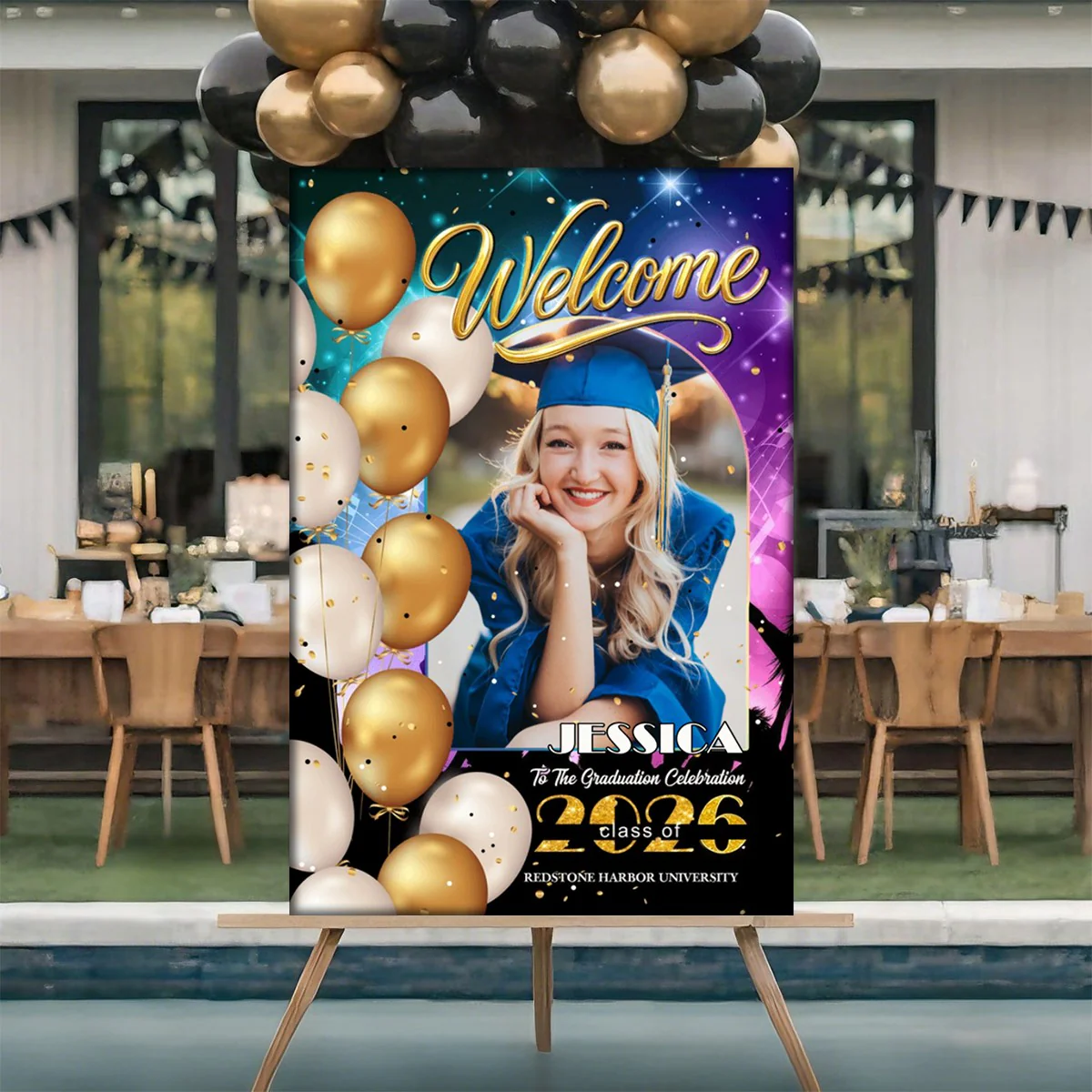 Welcome To Graduation Celebration Custom Party Welcome Sign - Personalized Graduation Decoration - Graduation Sign - Image 5