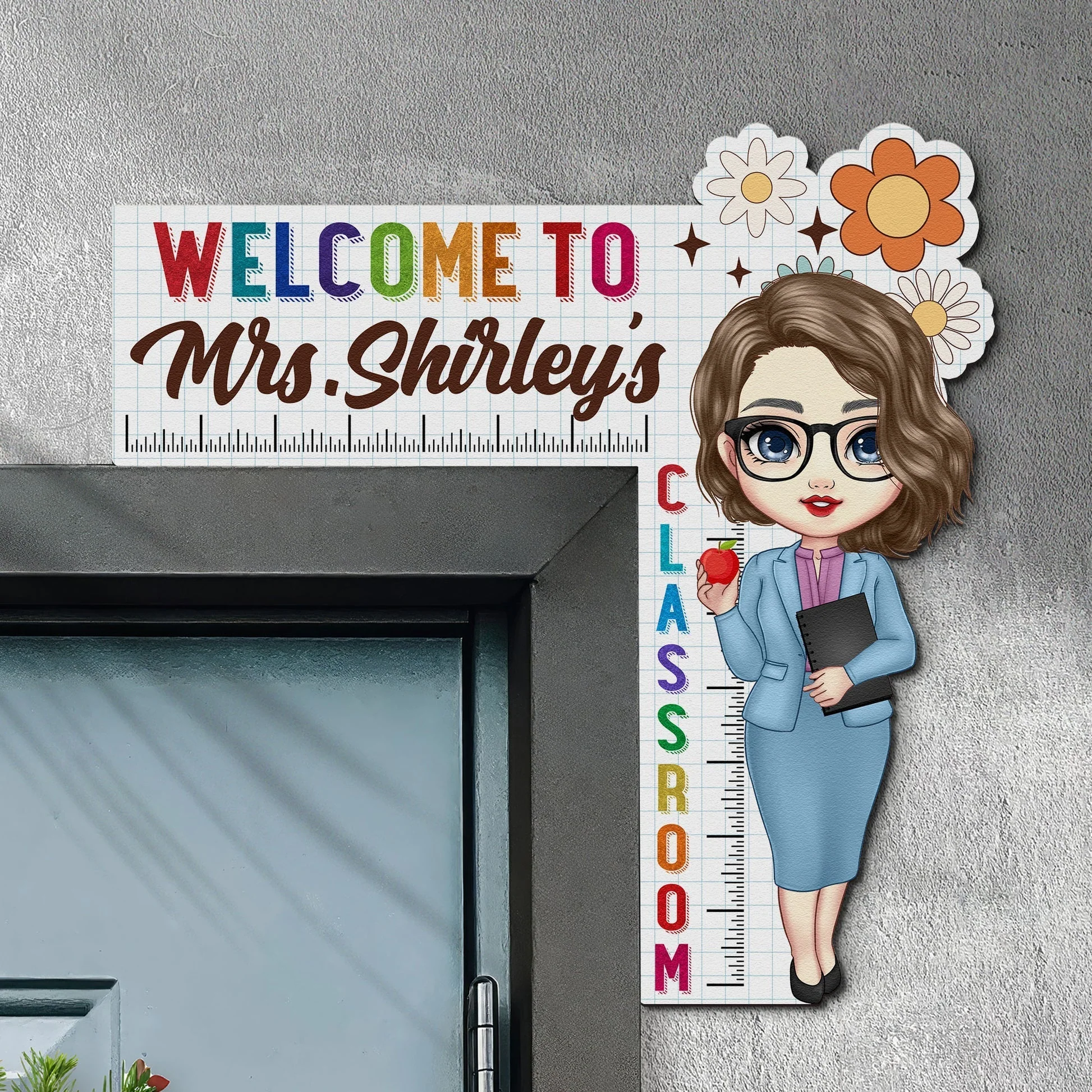 Welcome To My Class Back To School - Personalized Door Corner Wood Sign Teacher Gift - Image 2