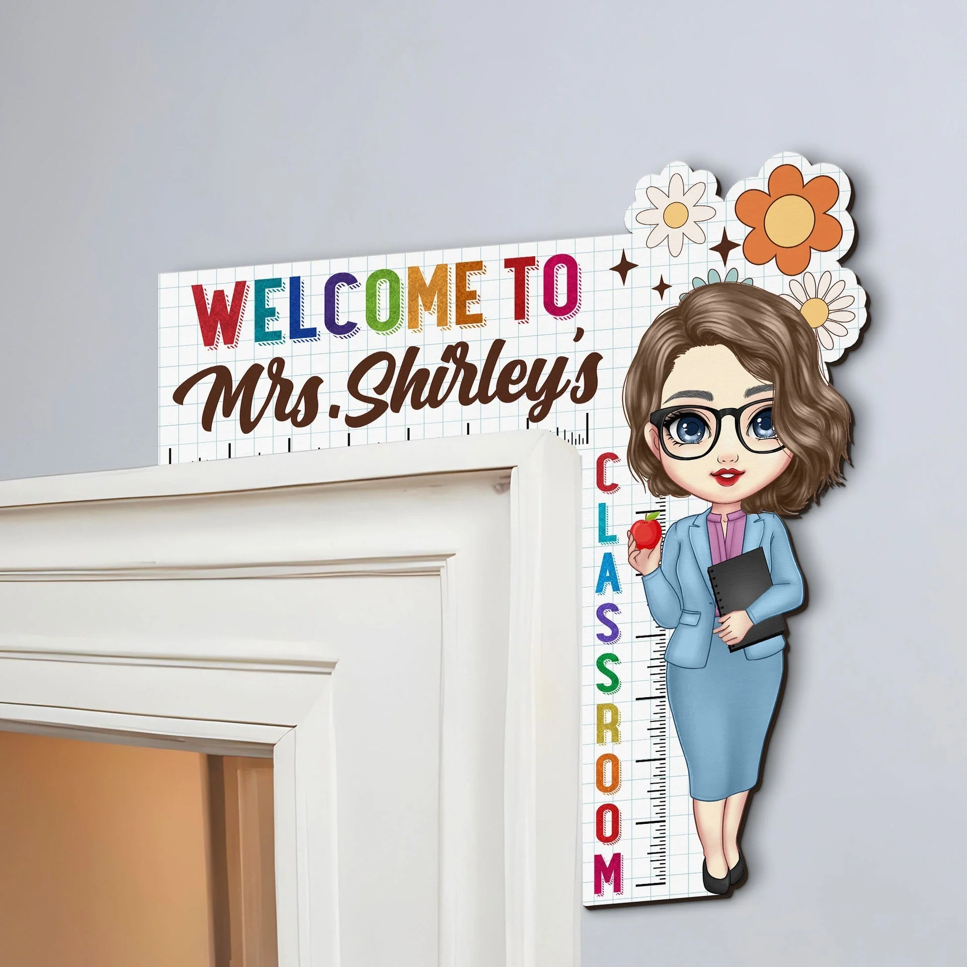 Welcome To My Class Back To School - Personalized Door Corner Wood Sign Teacher Gift - Image 3